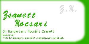 zsanett mocsari business card